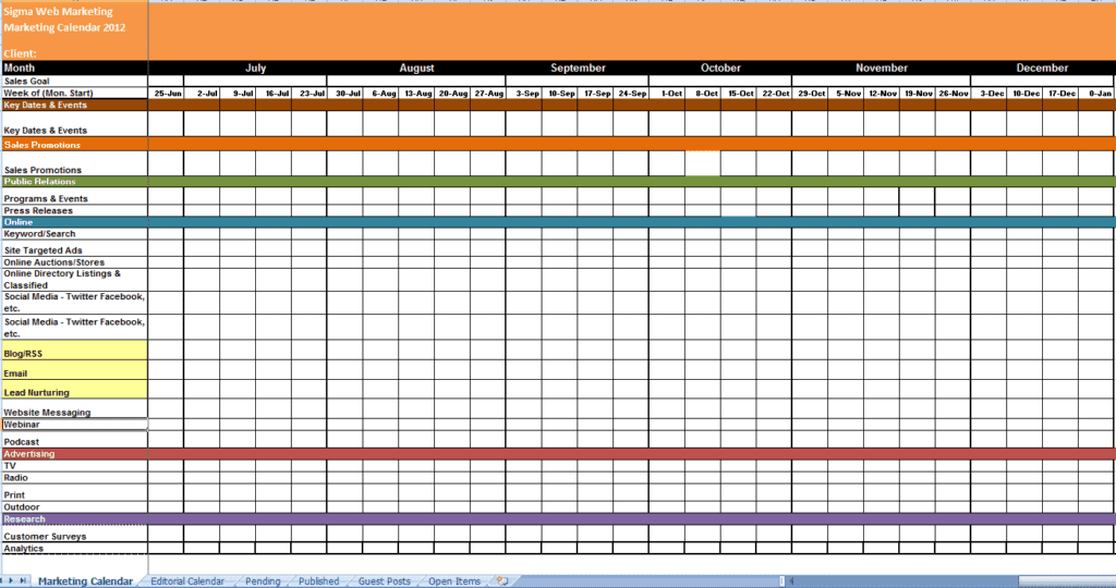 Take Control with a 2016 Marketing Calendar